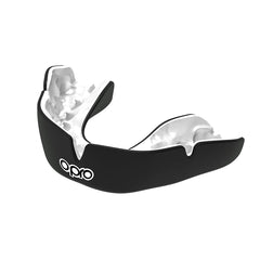 Opro Senior Instant Custom Fit Solids protector bucal, negro blanco
