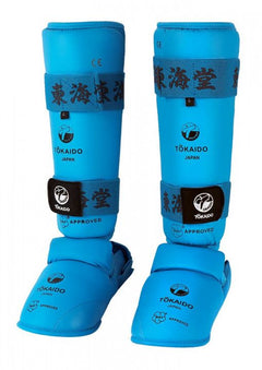 Tokaido protectores de espinillas y empeine, azules