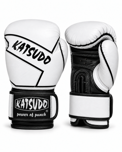 Katsudo Legion guantes de boxeo, blancos