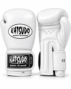 Katsudo Hawk guantes de boxeo, blancos