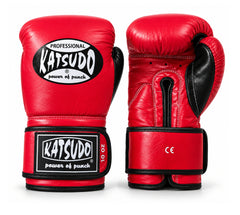 Katsudo Profesional guantes de boxeo, rojos