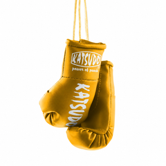Katsudo Miniglo miniatura de guantes de boxeo, amarilla