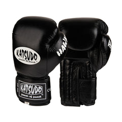 Katsudo Hawk guantes de boxeo, negros