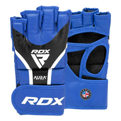 RDX Aura Plus T-17 guantes de grappling, azul-negro