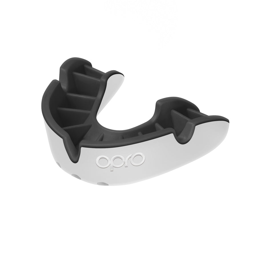 Opro Senior Silver protector bucal, blanco negro