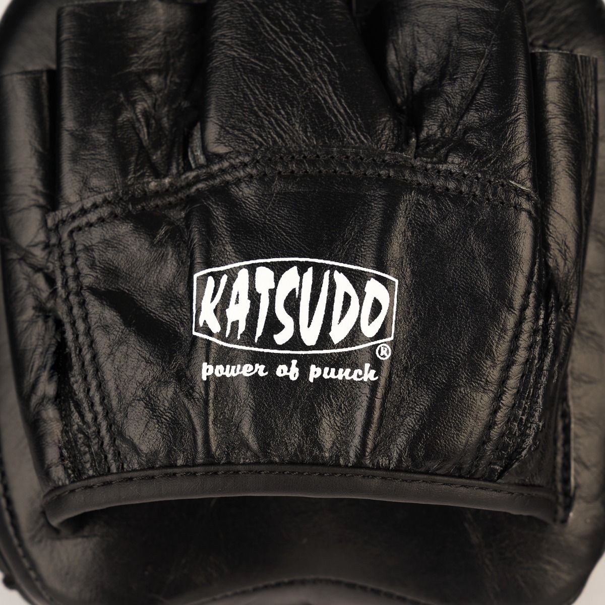 Katsudo Apple paos de boxeo de cuero, negros