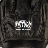 Katsudo Apple paos de boxeo de cuero, negros