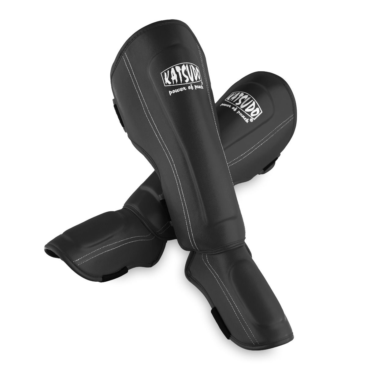 Katsudo Fort II protector de espinilla y empeine para niños, negro