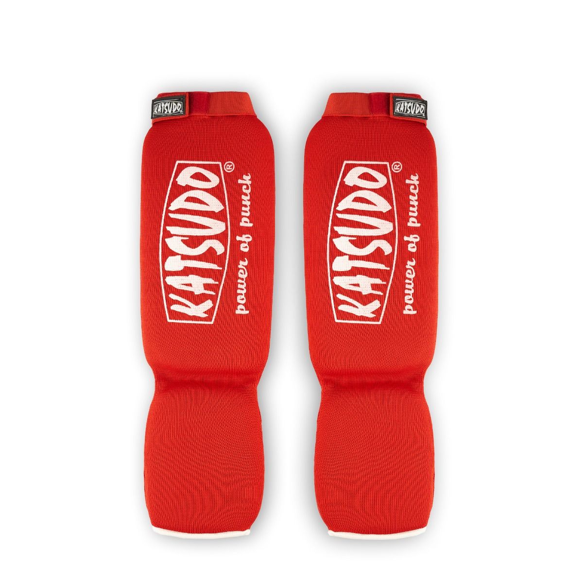 Katsudo Strike protectores de espinillas y empeine, rojos