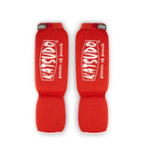 Katsudo Strike protectores de espinillas y empeine, rojos