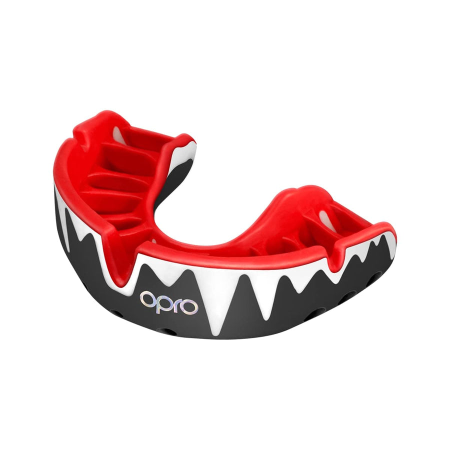 Opro Senior Platinum protector bucal, negro rojo