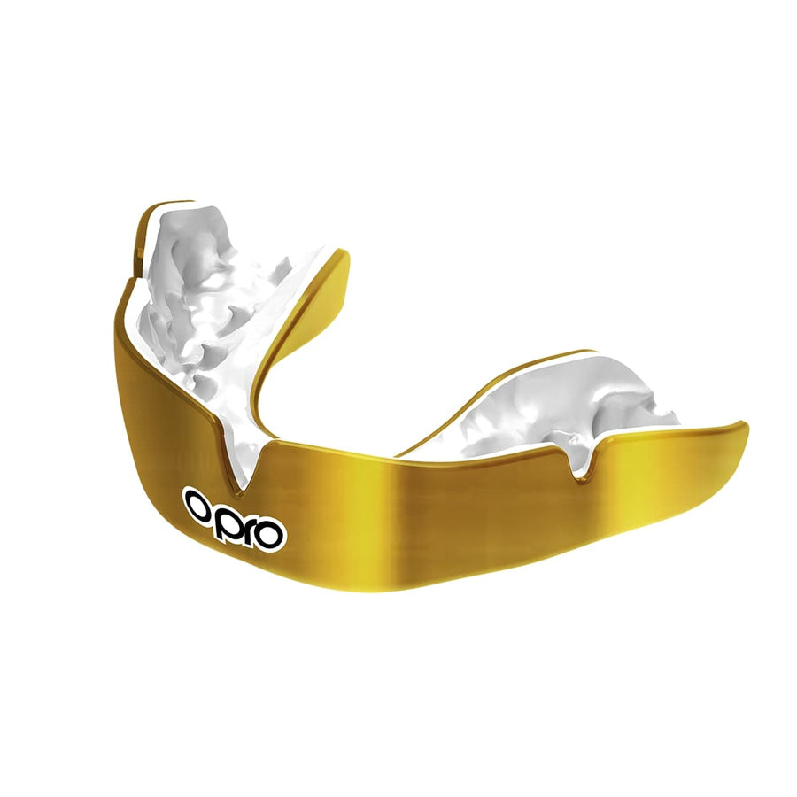Opro Senior Instant Custom Fit Solids protector bucal, dorado blanco