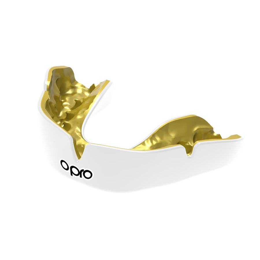 Opro Senior Instant Custom Fit Solids protector bucal, blanco dorado