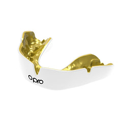 Opro Senior Instant Custom Fit Solids protector bucal, blanco dorado