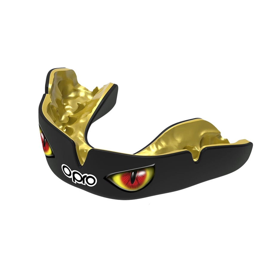 Opro Senior Instant Custom Fit Aggression protector bucal, negro dorado