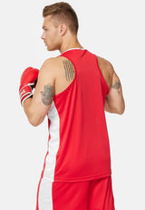 Lonsdale camiseta de boxeo sin mangas, roja
