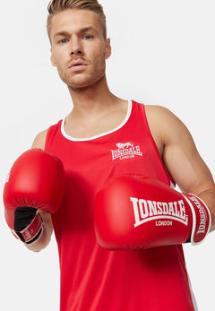 Lonsdale camiseta de boxeo sin mangas, roja