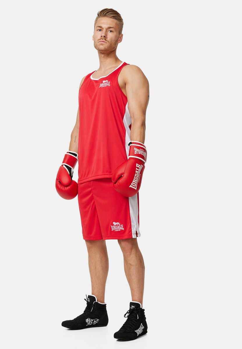 Lonsdale camiseta de boxeo sin mangas, roja