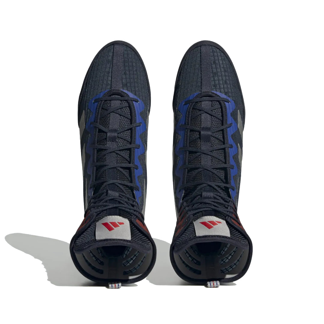 Adidas HOG 4 zapatillas de boxeo, azul marino-rojo