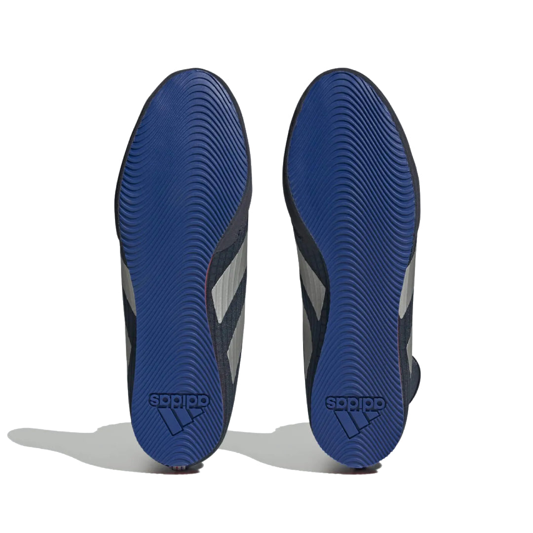 Adidas HOG 4 zapatillas de boxeo, azul marino-rojo