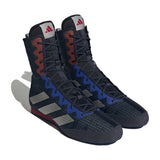 Adidas HOG 4 zapatillas de boxeo, azul marino-rojo