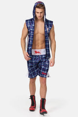 Lonsdale Spaxton pantalones cortos de boxeo, azules