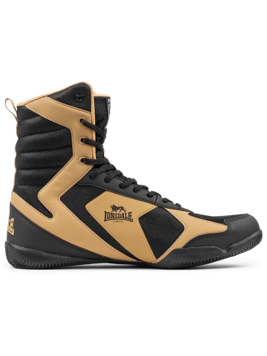 Lonsdale Heskin zapatillas de boxeo, negro-marrón