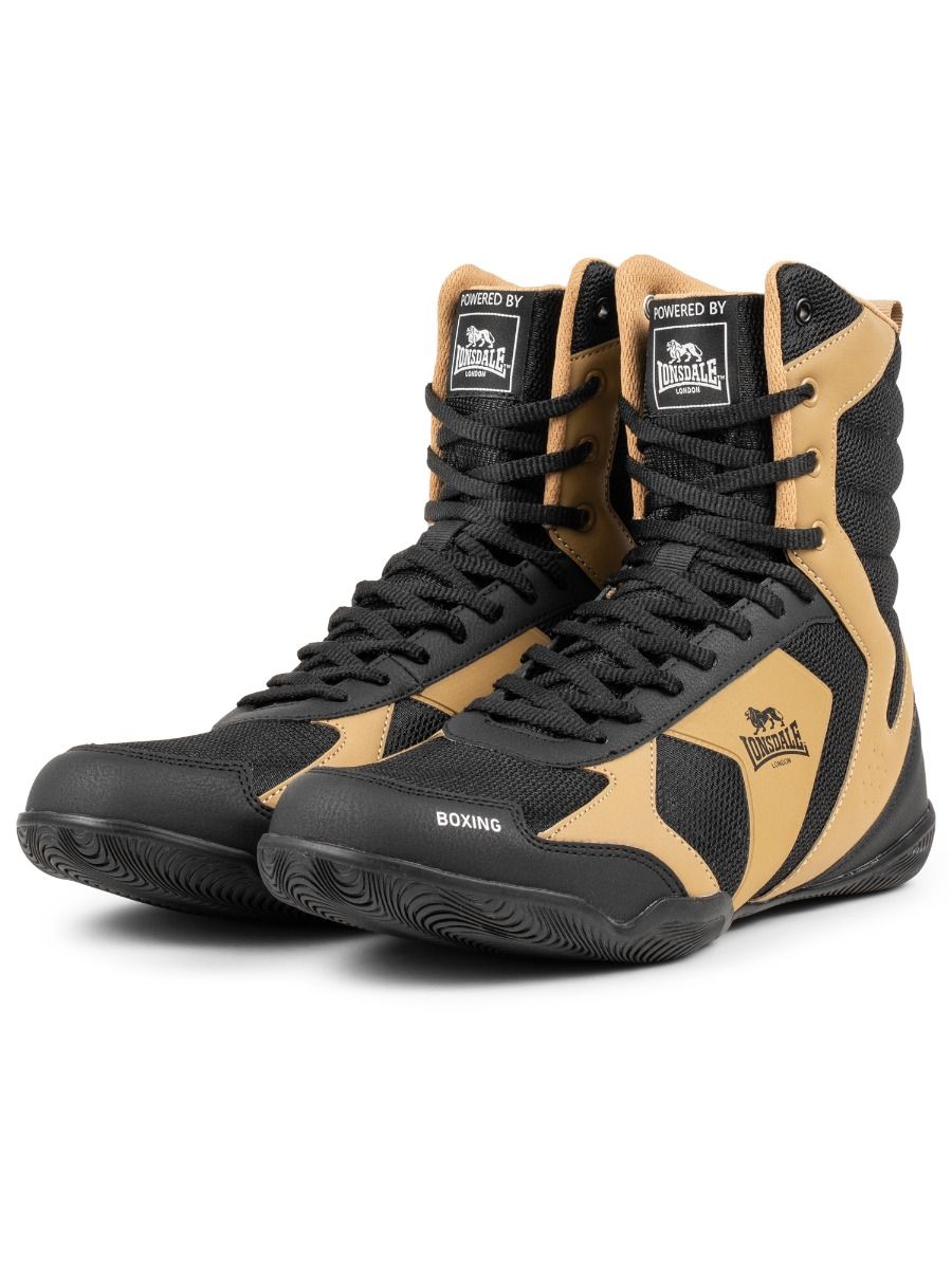 Lonsdale Heskin zapatillas de boxeo, negro-marrón