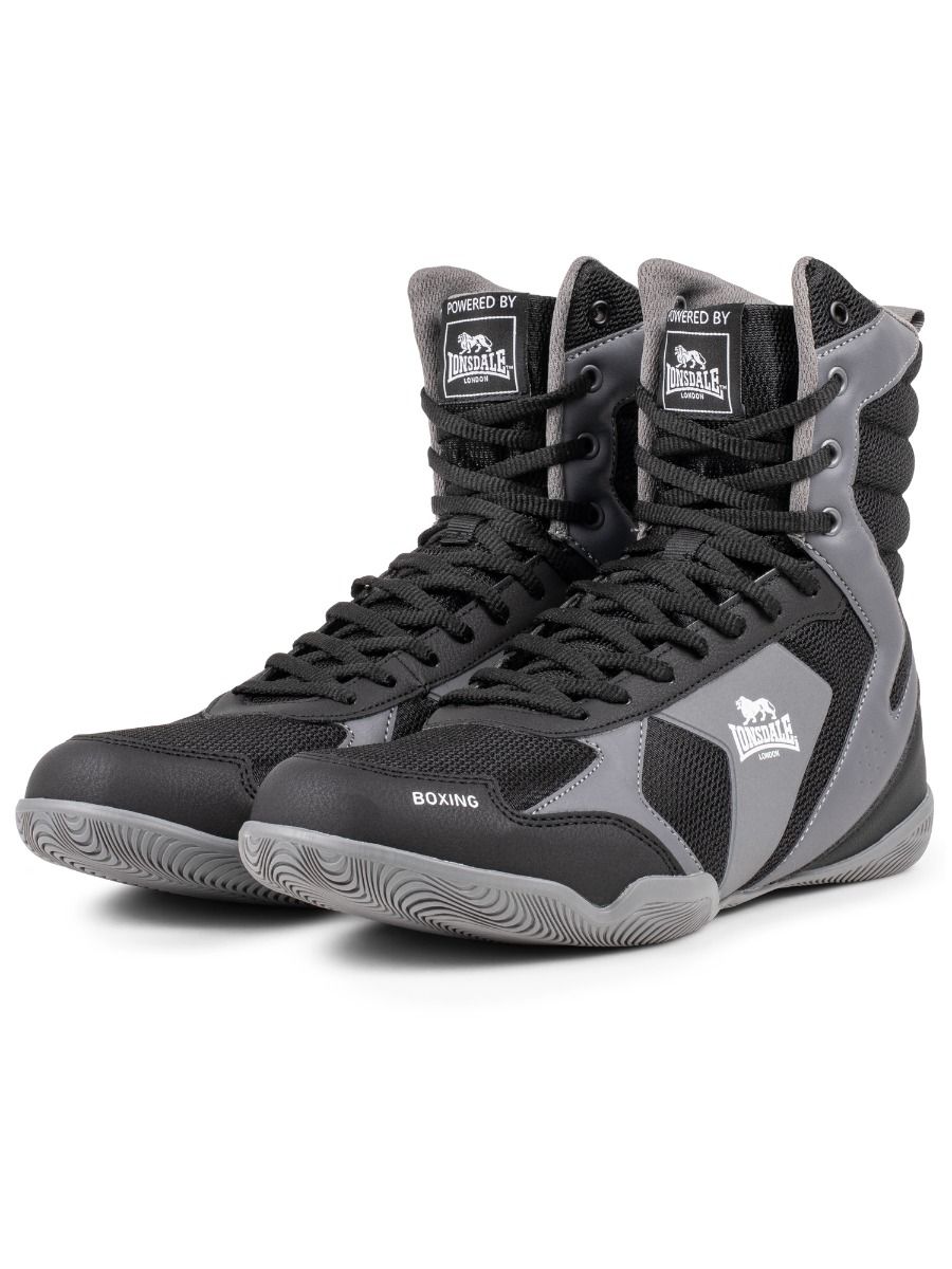 Lonsdale Heskin zapatillas de boxeo, negro-gris