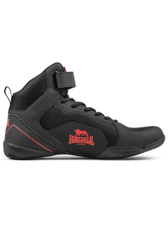 Lonsdale Rufford zapatillas de boxeo, negro-rojo