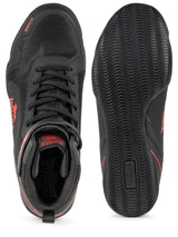 Lonsdale Rufford zapatillas de boxeo, negro-rojo