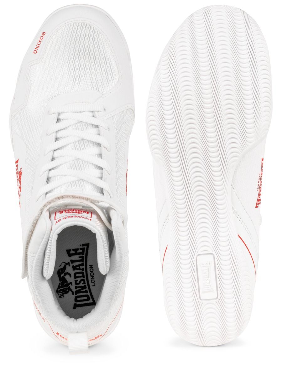 Lonsdale Rufford zapatillas de boxeo, blancas