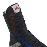 Adidas HOG 4 zapatillas de boxeo, azul marino-rojo