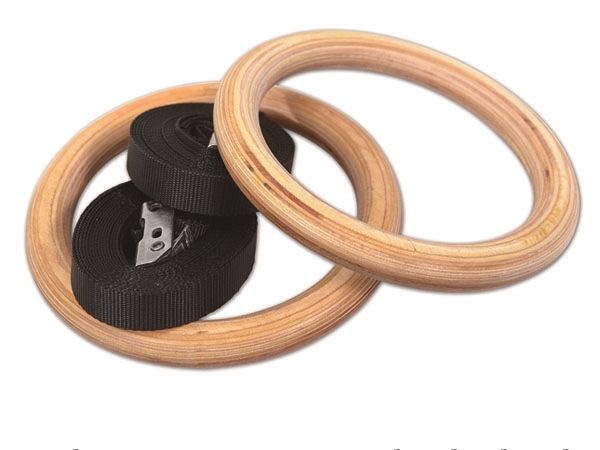 Katsudo Woody anillas de gimnasia de madera