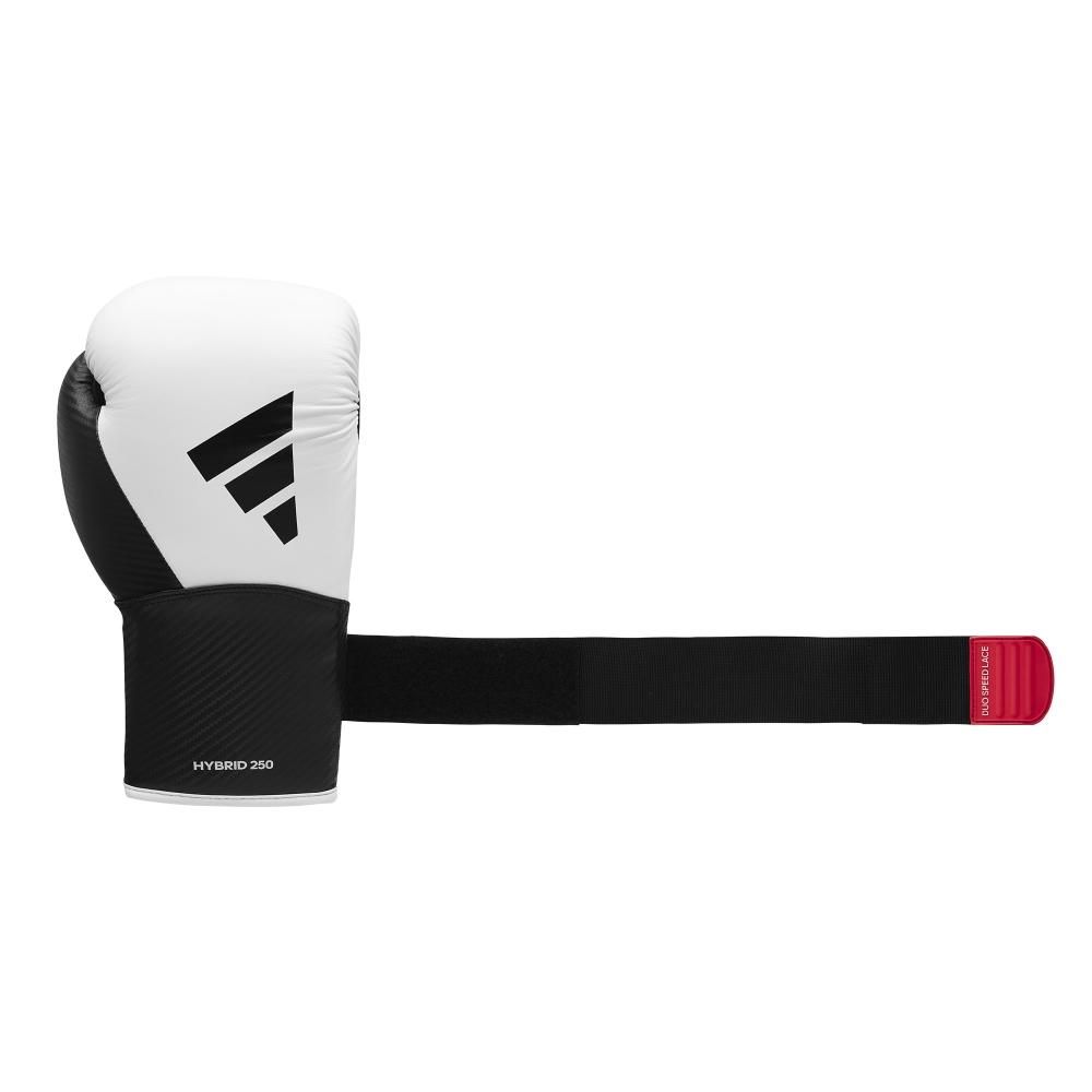 Adidas Hybrid 250 guantes de boxeo, blanco-negro
