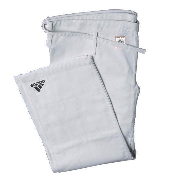 Adidas IJF pantalones de judo 275g, blancos
