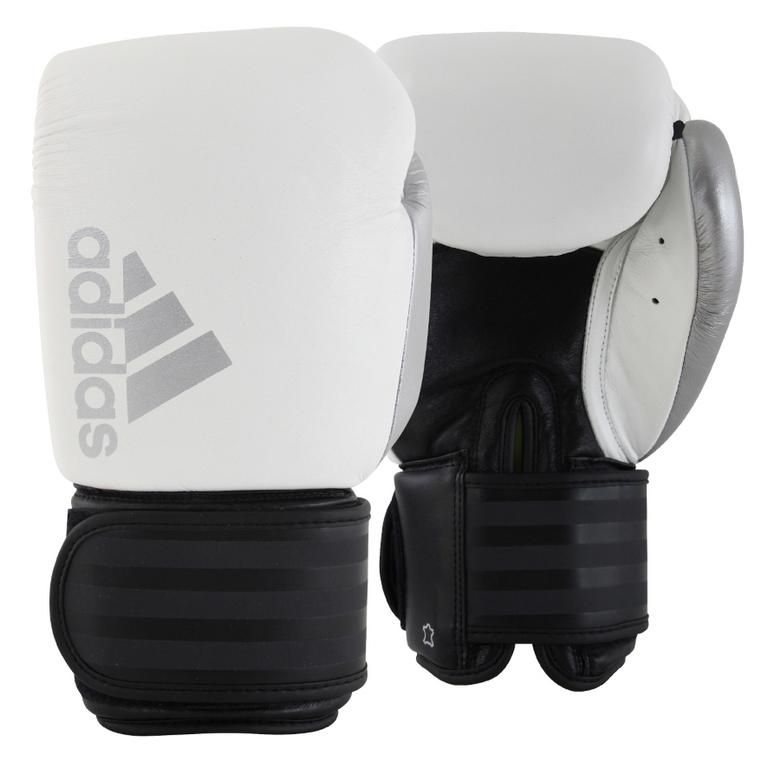 Adidas Hybrid 200 guantes de boxeo, blancos