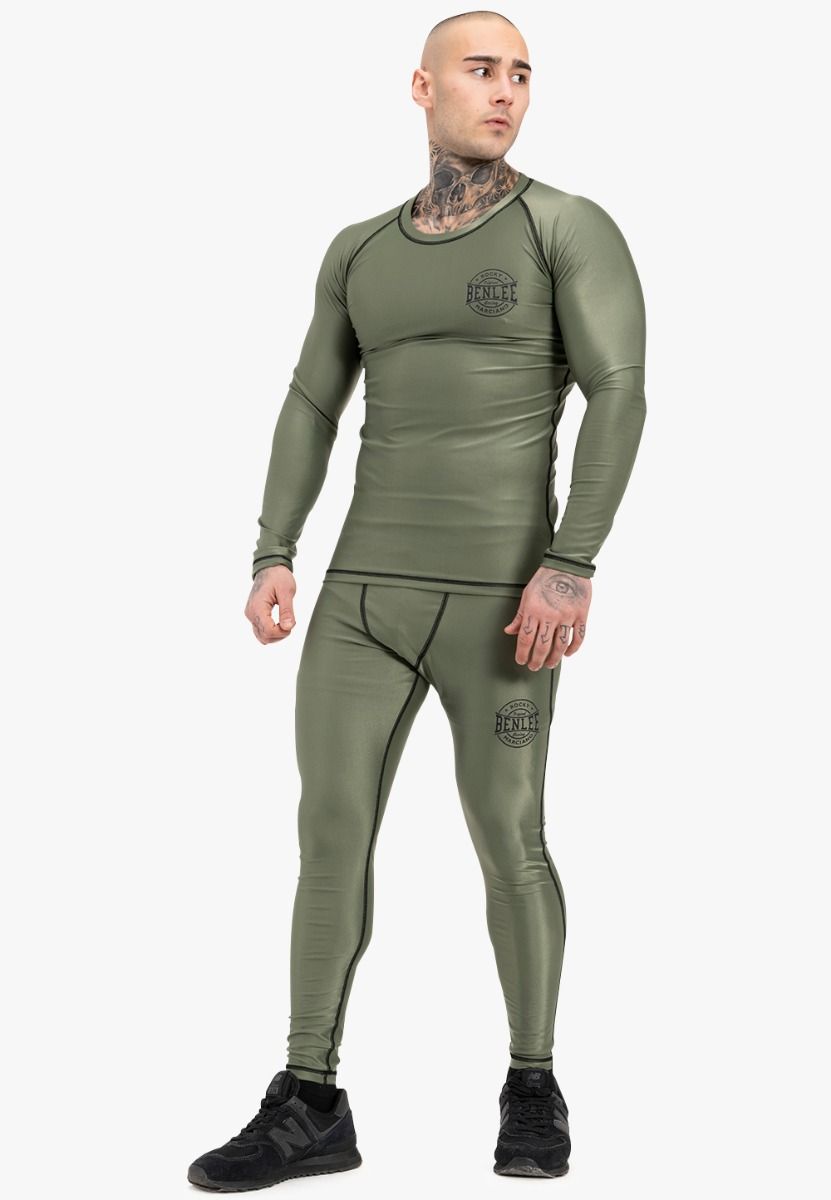 Ben Lee Mossburn camiseta funcional de manga larga para hombre, oliva