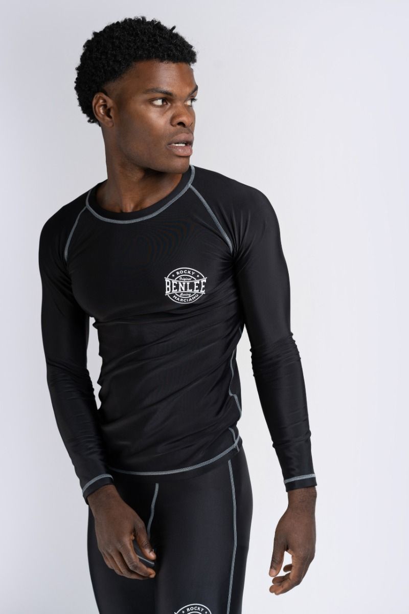 Ben Lee Mossburn camiseta funcional de manga larga para hombre, negra