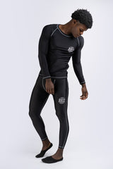 Ben Lee Mossburn camiseta funcional de manga larga para hombre, negra