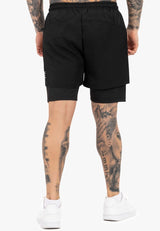 Ben Lee Ocars pantalones cortos funcionales para hombre, negros