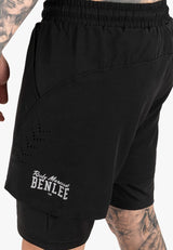 Ben Lee Ocars pantalones cortos funcionales para hombre, negros