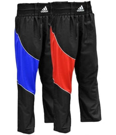 Adidas pantalones de kickboxing, negro-rojo