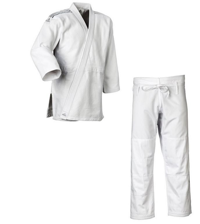 Adidas Contest Silver JU kimono 650g, blanco