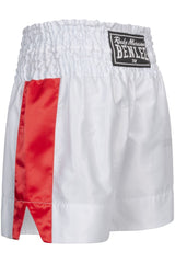 Ben Lee Goldy pantalones cortos de muay thai para hombre, blancos
