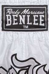 Ben Lee Goldy pantalones cortos de muay thai para hombre, blancos