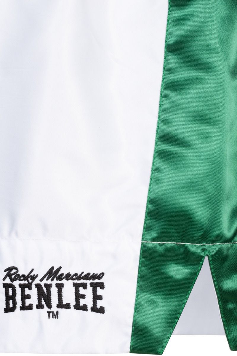 Ben Lee Goldy pantalones cortos de muay thai para hombre, blancos