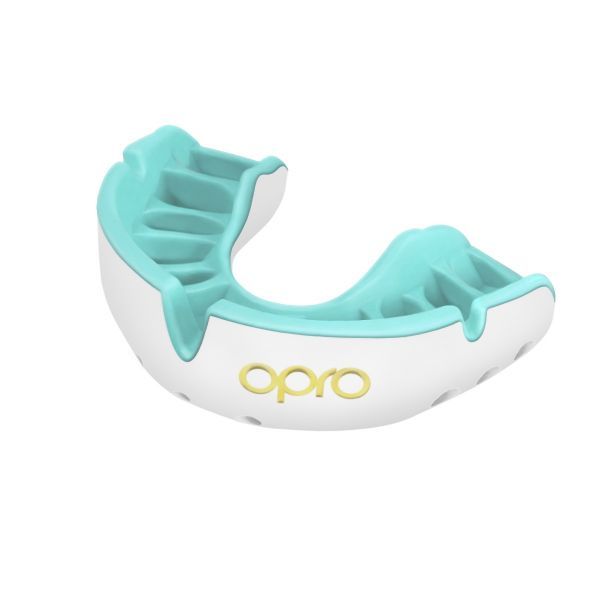 Opro Gold protector bucal, blanco-menta