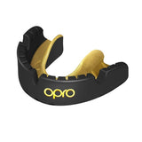 Opro Senior Gold Braces protector bucal apto para brackets, negro-dorado