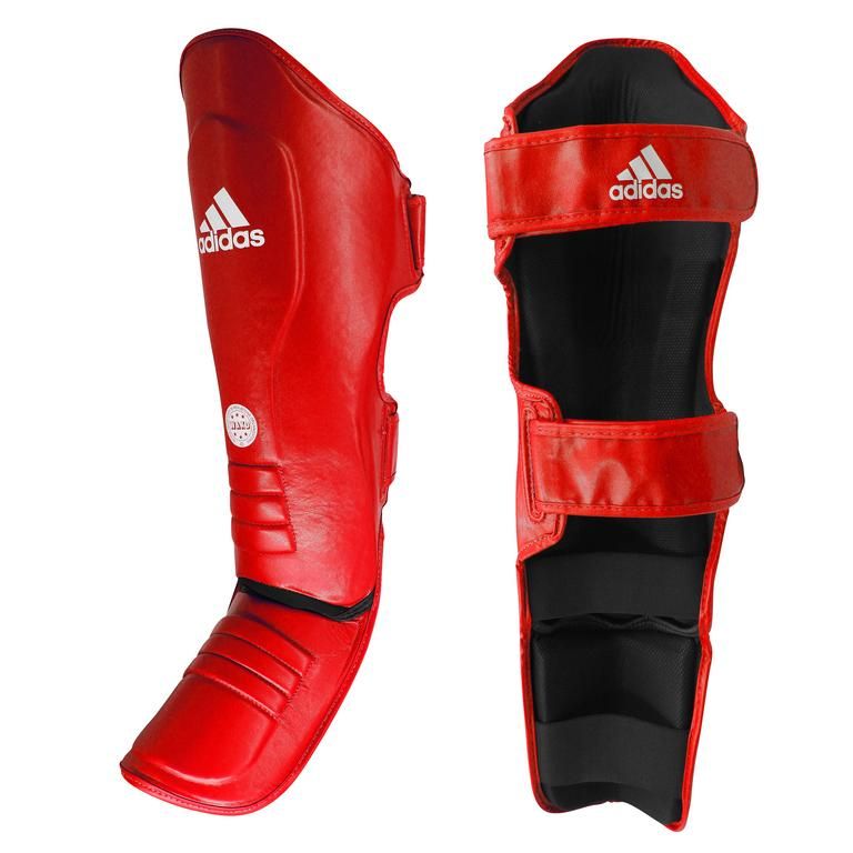 Adidas Wako protector de espinillas y empeine, rojo